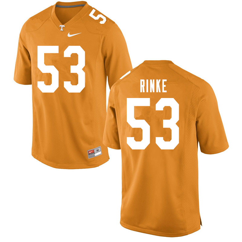Men #53 Ethan Rinke Tennessee Volunteers College Football Jerseys Sale-Orange